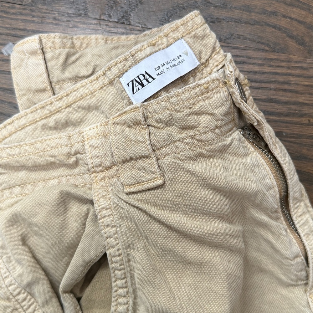 Womans cargo pants size 4 Zara - Picture 2 of 2